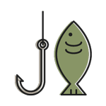 Fish & Fishing hook icon